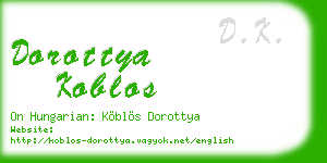 dorottya koblos business card