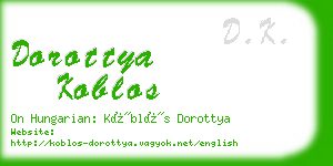 dorottya koblos business card